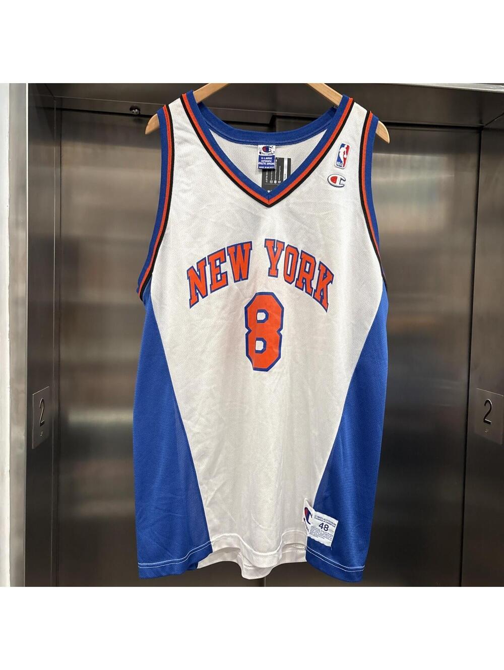 Vintage 90s Champion New York Knicks #8 Player jersey